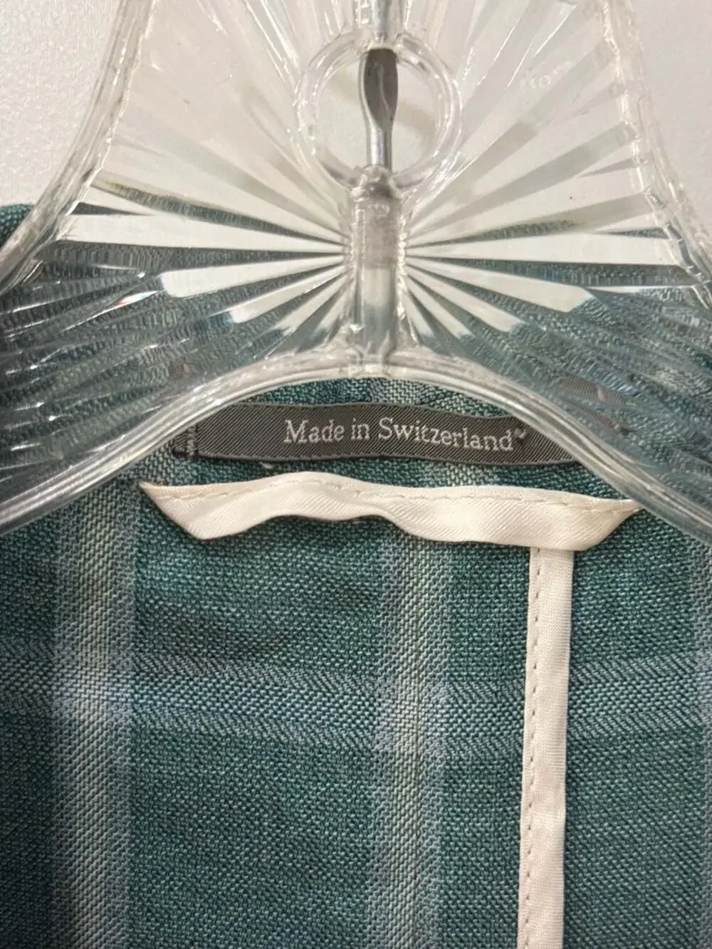 Ermenegildo Zegna Green Windowpane Plaid Sport Coat Blazer